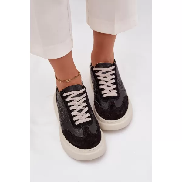  Dámske tenisky ZAZOO N1263 BEIGE/BLACK 