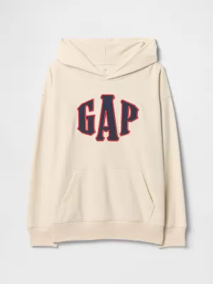 Detská mikina GAP LOGO PULLOVER HOODIE 745817-02 CHINO