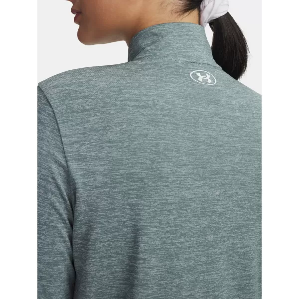  Dámske tričko UNDER ARMOUR TECH 1/2 ZIP- TWIST 1384225-587 MODRÁ 