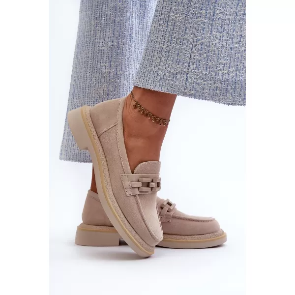  Dámske mokasíny S.BARSKI HX52-222 BEIGE 