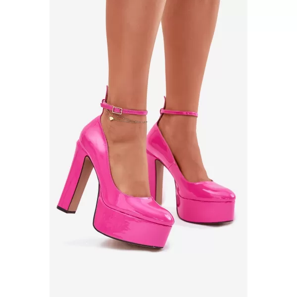  Dámske lodičky na podpätku BOTO NIANKA 37819 FUCHSIA 