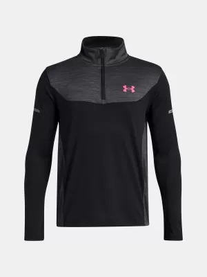 Chlapčenské tričko UNDER ARMOUR UA TECH UTILITY 1/4 ZIP 6005141-001 ČIERNA