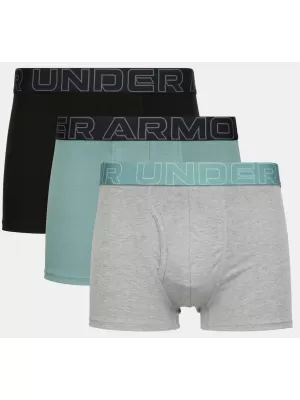 Pánske boxerky UNDER ARMOUR M UA PERF COTTON 3IN - 3PK JASPER BLUE