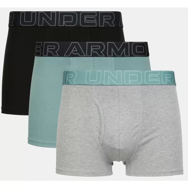  Pánske boxerky UNDER ARMOUR M UA PERF COTTON 3IN - 3PK JASPER BLUE 