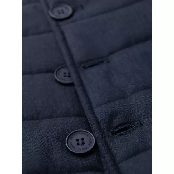  Pánska vesta OMBRE OM-JAVJ-0275 NAVY BLUE MELANGE 