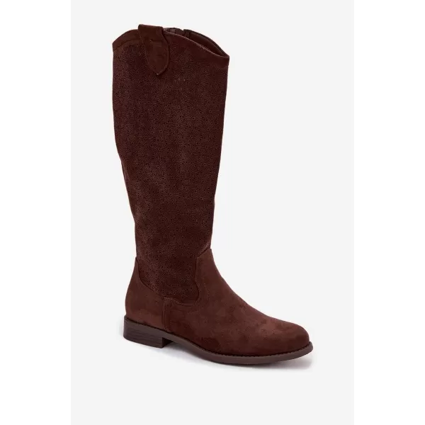  Dámske čižmy S.BARSKI HY61-8022 BROWN 