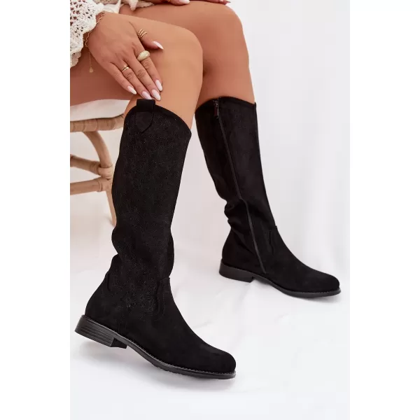  Dámske čižmy S.BARSKI HY61-8022 BLACK 