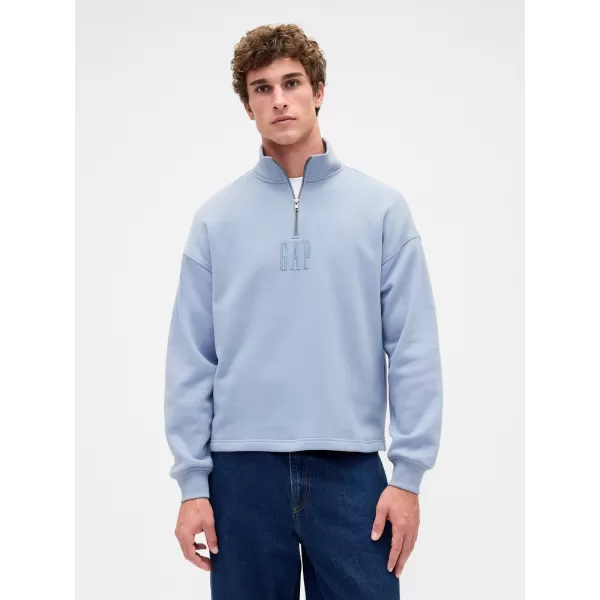  Mikina GAP CORP LOGO HALF ZIP 873446-01 SUNNY GREY 