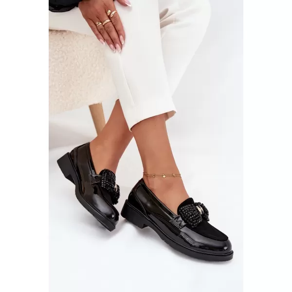  Dámske mokasíny D&A HY51-319 BLACK 