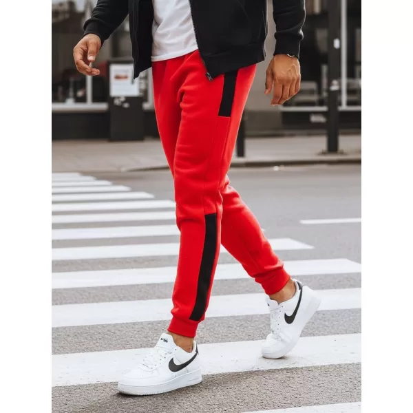  Pánske nohavice DSTREET UX3730 ČERVENÁ 