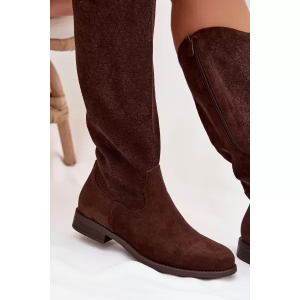  Dámske čižmy S.BARSKI HY61-8022 BROWN 