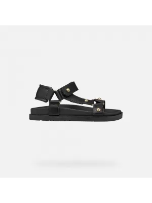 Dievčenské sandále GEOX SANDAL FOAMMENTERA J65P0D000BCC9999 ČIERNA