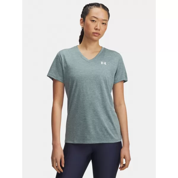  Dámske tričko UNDER ARMOUR TECH SSV- TWIST 1384227-587 MODRÁ 