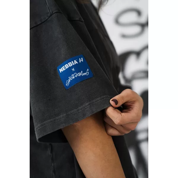  Dámske oversized tričko NEBBIA x Sexsdreams 813 BLACK 