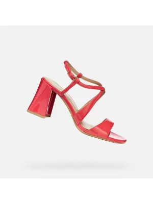 Dámske sandále GEOX NEW ERAKLIA 80 T01 G012895 ČERVENÁ