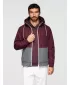 Pánska bunda OMBRE OM-JANP-0242 BURGUNDY-GRAY