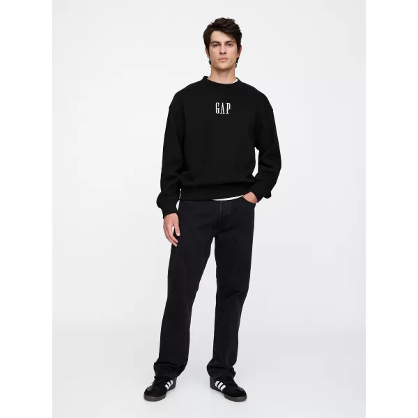  Pánska mikina GAP CORP LOGO SWEATSHIRT 648026-10 TRUE BLACK 