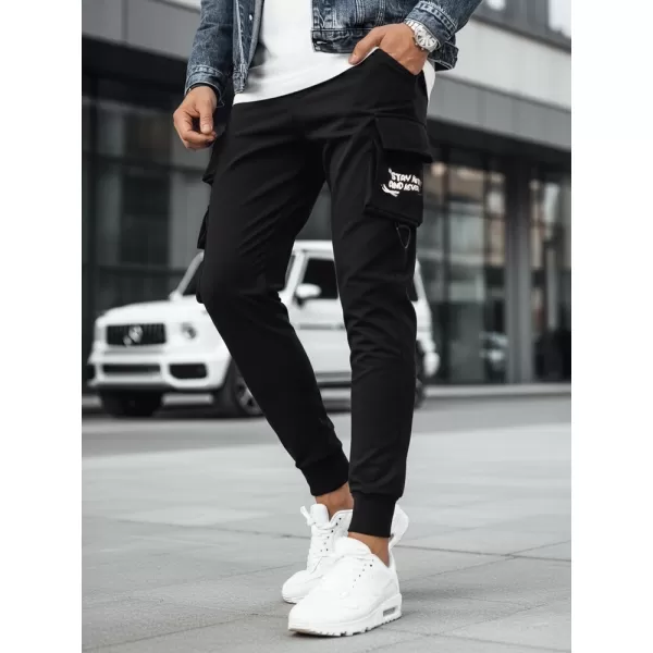  Pánske nohavice DSTREET UX4161 ČIERNA 