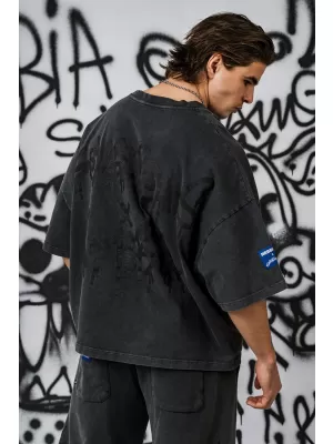 Pánske oversized tričko NEBBIA x Sexsdreams 810 BLACK