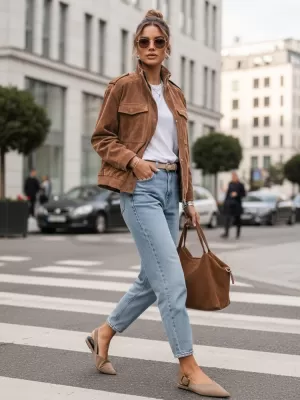Dámska bunda DSTREET TY5644 HNEDÁ