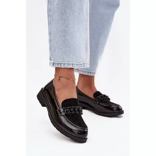  Dámske mokasíny D&A HY52-541 BLACK 