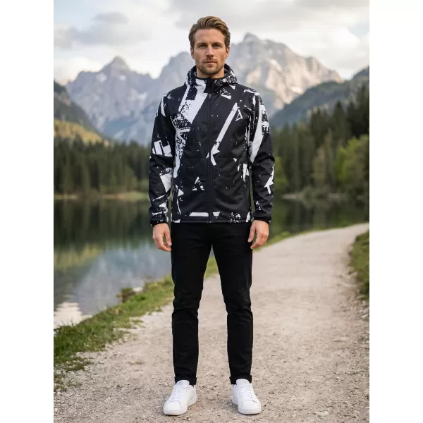  Pánska softshellová bunda premium ALTISPORT VOJ/ALM079JACK01 ČIERNOBIELA 