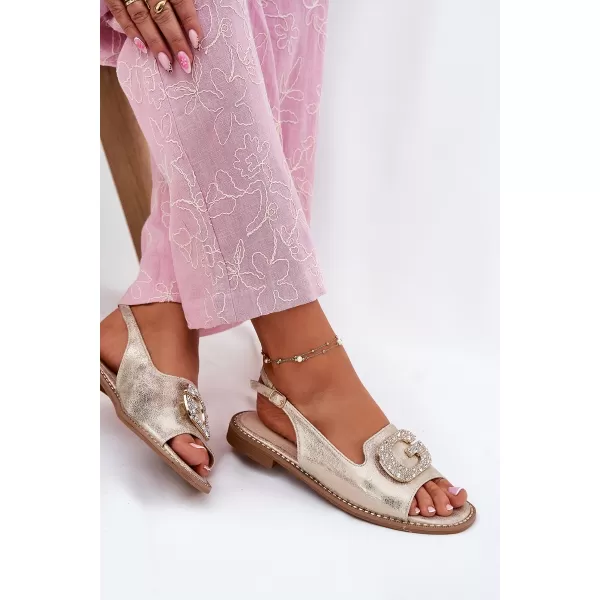  Dámske sandále S.BARSKI KV51-080 LIGHT GOLD 