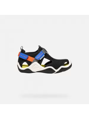 Chlapčenské sandále GEOX WADER J1530A00014C0038 ČIERNA