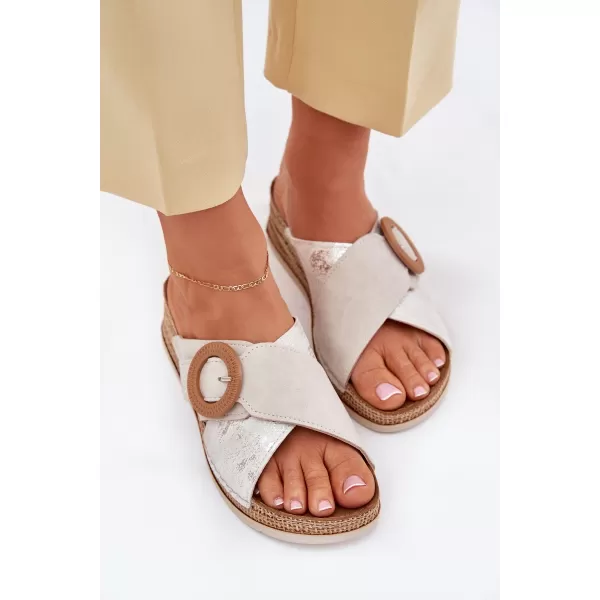  Dámske sandále INBLU RV000012 BEIGE 