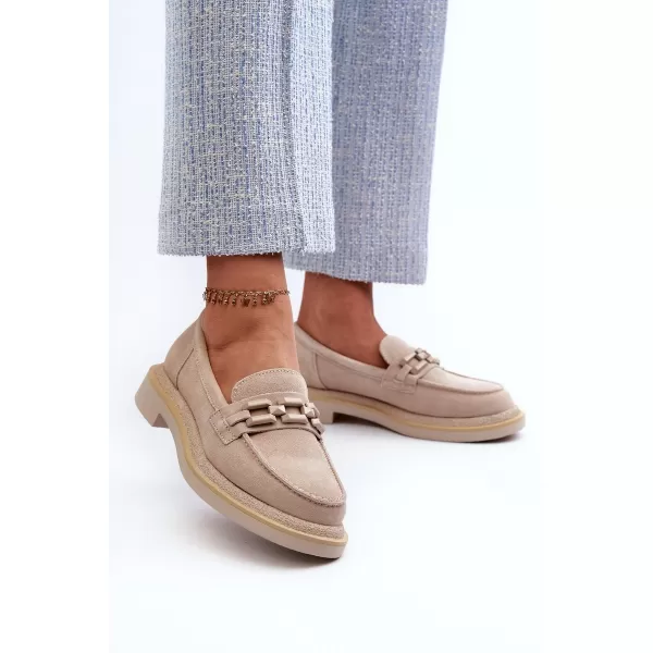  Dámske mokasíny S.BARSKI HX52-222 BEIGE 