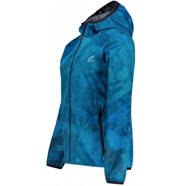  Dámska softshellová bunda premium ALTISPORT VOJ/ALW096JACK01 PETROLEJOVÁ 