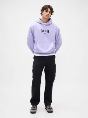 Pánska mikina GAP LOGO PULLOVER HOODIE 821291-00 ORCHID
