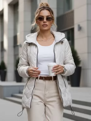 Dámska bunda DSTREET TY5610 SVETLO ŠEDÁ