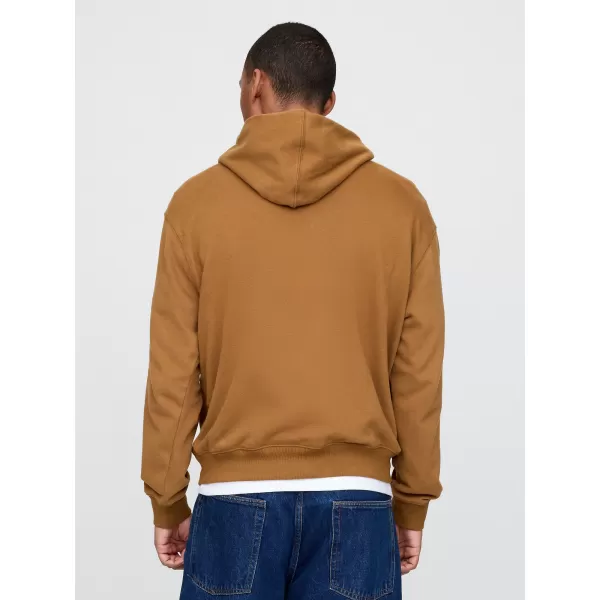  Pánska mikina GAP LOGO PULLOVER HOODIE 744728-03 BRIGHT BROWN 