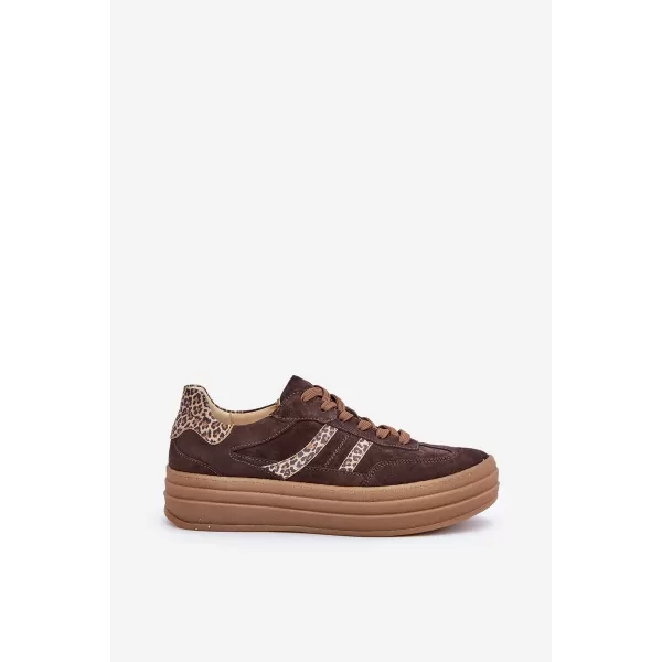  Dámske topánky ZAZOO N1176 BROWN/BEIGE 