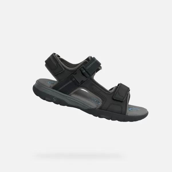  Pánske sandále GEOX SPHERICA EC5 G014392 ČIERNA 