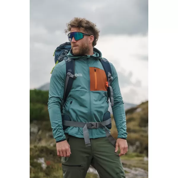 Pánska mikina powerfleece NORDBLANC BRACKEN NBWFM8286 TMAVO ZELENÁ 