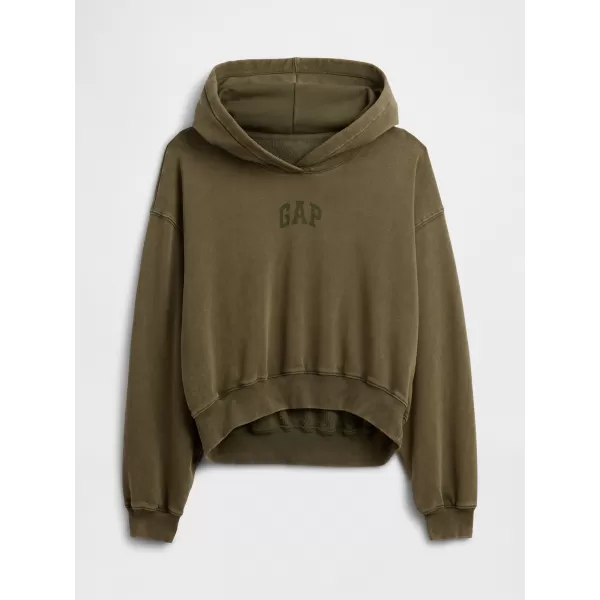  Dámska mikina GAP LOGO PULLOVER HOODIE 841725-13 BLACK MOSS WASH 