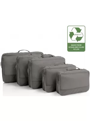 Kufor HEYS Ecotex Packing Cube 5 Pc Set GREY STONE