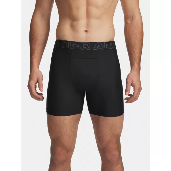  Pánske boxerky UNDER ARMOUR PERFORMANCE POUCH - SOLID 6IN - 2 6011474-001 ČIERNA 