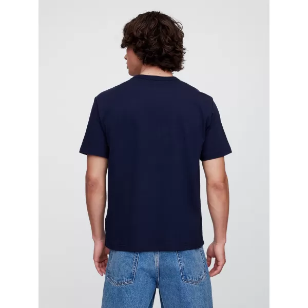  Pánske tričko GAP HIGH DENSITY LOGO TEE 782369-00 NAVY UNIFORM 