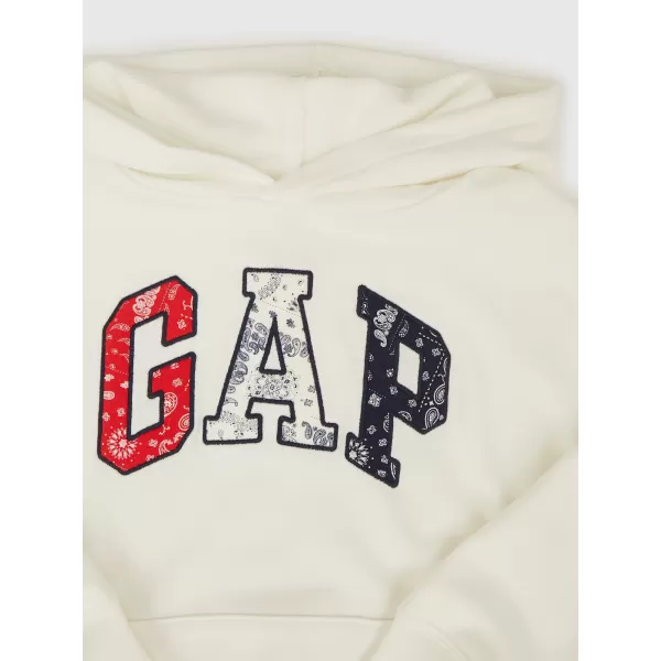  Detská mikina GAP LOGO PULLOVER HOODIE 781865-00 NEW OFF WHITE 