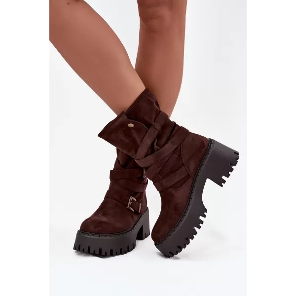  Dámske topánky na podpätku BOTO NERELISA 40379 BROWN 