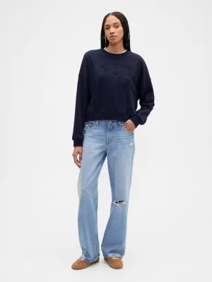 Dámska mikina GAP LOGO SWEATSHIRT 799280-01 NAVY UNIFORM