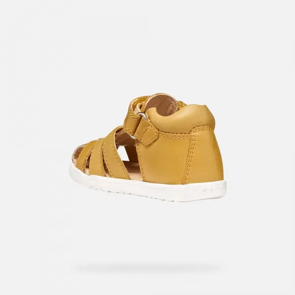 Chlapci prvé kroky GEOX SANDAL MACCHIA B254VA000CLC2003 ŽLTÁ 