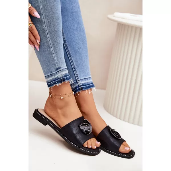  Dámske šľapky S.BARSKI KV51-007 BLACK 