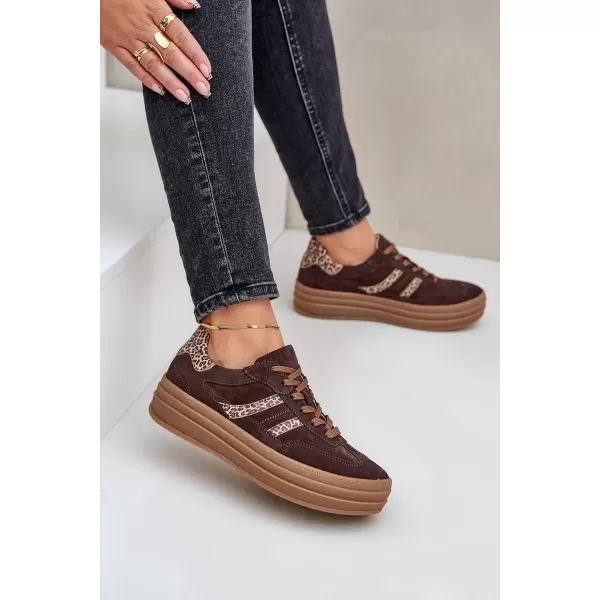  Dámske topánky ZAZOO N1176 BROWN/BEIGE 