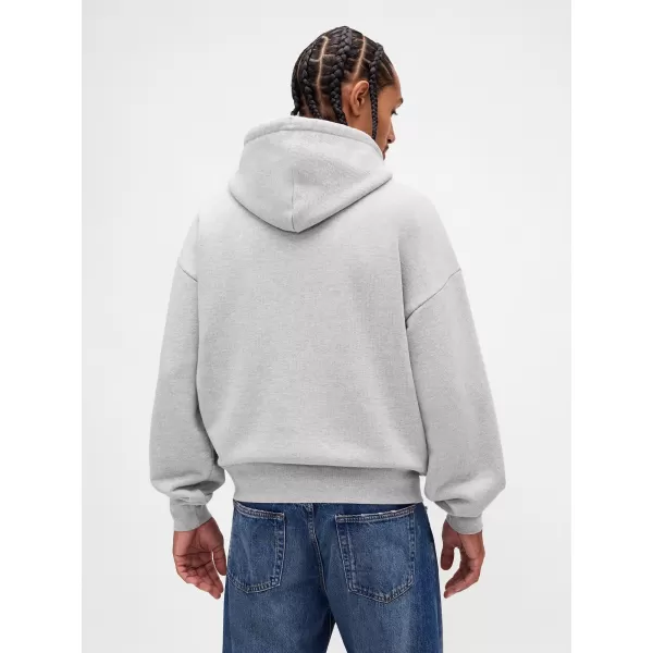  Pánska mikina GAP HEAVYWEIGHT LOGO HOODIE PULLOVER 823104-05 LIGHT GREY HEATHER 