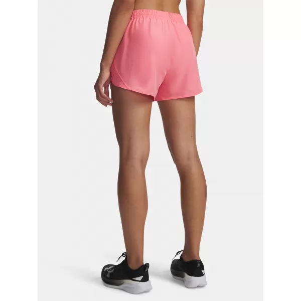  Dámske kraťasy UNDER ARMOUR UA FLY BY 3'' SHORTS 1382438-602 RUŽOVÁ 