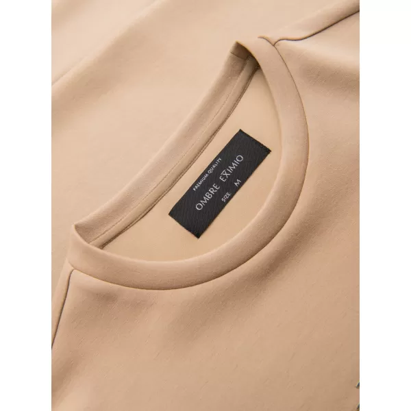  Pánska mikina OMBRE OM-SNBC-0199 BEIGE 
